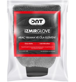 Resim DAT35 Izmirglove Gri Mikrofiber Oto Yıkama Ve Araç Pasta Cila Eldiveni Araba Temizlik Bezi Pro 