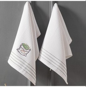 Resim Schafer Nakışlı 2 Li Kurulama Bezi 40x60 Cm-beyaz 