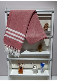 Resim Bambu Peştemal Elmas Kırmızı 