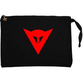 Resim Dainese Red Logo Siyah Clutch Astarlı Cüzdan / El Çantası - Siyah 