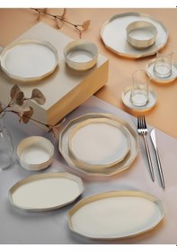 Resim Aryıldız Ar248928 Sc Amber Platin Kahvaltı Takımı 32 Parça Gümüş 