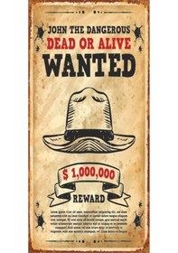 Resim wanted aranıyor 10 cm x 20 cm mini retro ahşap poster 