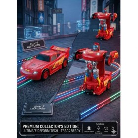 Resim Farbu Oyuncak 2'si 1 Arada Şimşek Mcqueen Dönüşen Robot Araba - Işıklı ve Sesli 