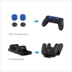 Resim Dobe PS4 Kulaklık 5 In 1 Set (Şarj Ve Oyun Stand/Kablo/Analog Kor 