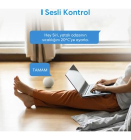 Resim Meross Wi-Fi Uzaktan Kontrollü Akıllı Termostat 