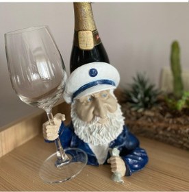 Resim Denizci Kaptan Şişe Ve Kadeh Tutucu 