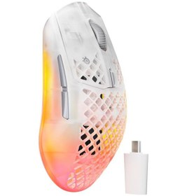 Resim Steelseries Aerox 3 Wireless Gen 2 - Ghost 4k Kablosuz Gaming Mouse 