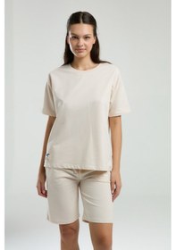 Resim Rolypoly Kadın Krem Şort Takım Rp3592-s-v4 Krem 