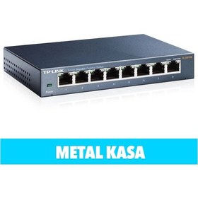 Resim Tp-lınk Tl-sg108, 8 Port, Gigabit, Yönetilemez, Metal Kasa, Masaüstü Switch 