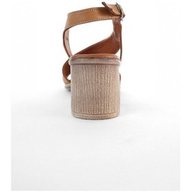 Resim Kadın Pc-7091 Kalın Topuklu Sandalet - Taba Taba 