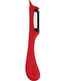 Resim Solingen Simli Kırmızı Dikey Soyacak Paslanmaz Alman Çeliği, Ergonomik Sap, Çift Yönlü Kesici Ağız-197 Kırmızı 