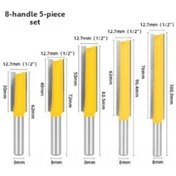 Resim Suofeng Ahşap İşleme Makinaları İçin Uzun Bladeli Çift Taraflı Freze Bıçağı Seti 5 Parça - 30+40+50+63+76 Mm - Uzun Ömürlü Ve Hassas Kesim 