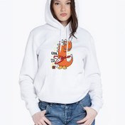 Resim Gitarist Dinozor Kapşonlu Kadın Sweatshirt 