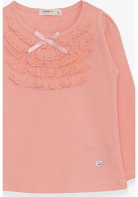 Resim Breeze Kız Bebek Uzun Kollu Tişört Güpürlü Fiyonklu 6 Ay-8 Yaş, S (541266443) 