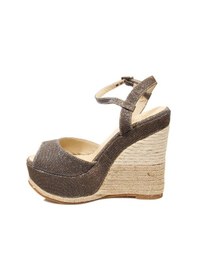 Resim Espadrilles Globe Altın Rengi Simli Hasır Dolgu Taban İle Kadın Ayakkabı Altın 