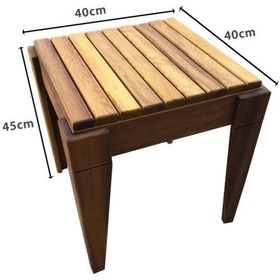 Resim Banyo Duş Oturağı Tabure Iroko Ağacı Sudan Etkilenmez 