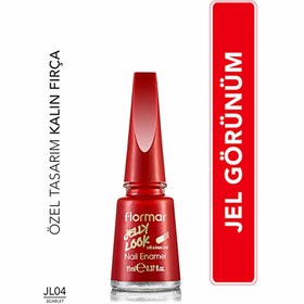 Resim Flormar Jelly Look Yoğun Pigmentli ve Jel Görünümlü Oje JL04 Scarlet 