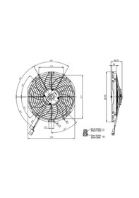 Resim Kormas 24V Fan Motoru Emici Aksiyel 11 " Helis N11.5606 