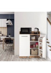 Resim Kiler Dolabı 2 Kapaklı Kısa 90 Derece Açılır Kapak Çok Amaçlı Mu 