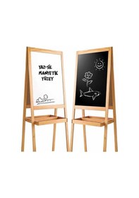 Resim 2195 Diytoy. Ahşap Yazı Tahtası Çift Taraflı Manyetik 