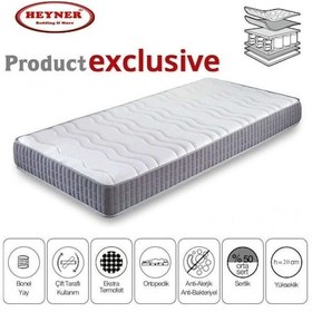 Resim Uzunbebe 75X200 Heyner Soft Ortopedik Yaylı Yatak Gray Coton 75*200 