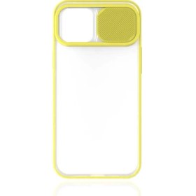 Resim Canpay Apple iPhone 12 Uyumlu Kılıf Kayar Sürgülü Lens Koruma Sliding Lens Protective Case 