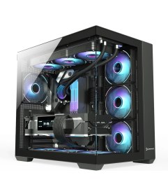 Resim Gamepower Warcry Prism 4xargb Fan 750W 80+ Bronze Temperli Cam Atx Gaming (Oyuncu) Kasa 