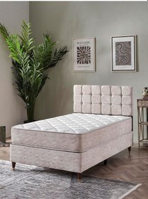 Resim Beehanem 120x200 Bengü Baza Başlık Yatak Set Krem 120 X 200 