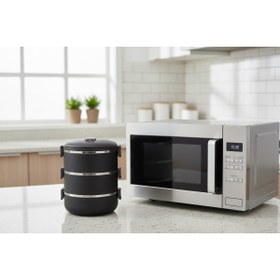 Resim YAZICI Freshbox 3 Katlı Yemek Termosu Sefer Tası 1,8 Lt Füme Özel Renk 