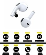 Resim Concord Pro 5 Ios Android Uyumlu Dokunmatik Bluetooth Kulaklık 8d Stereo Hd Ses 