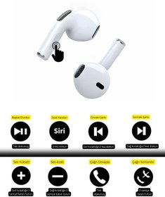 Resim Concord Pro 5 Ios Android Uyumlu Dokunmatik Bluetooth Kulaklık 8d Stereo Hd Ses 