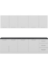 Resim Minar 270 Cm Mutfak Dolabı Beyaz 270-B2 Beyaz 