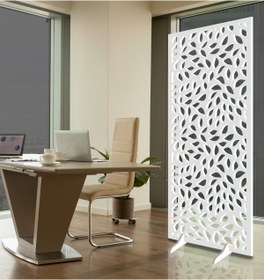 Resim Liar Dekor Liar Ahşap Seperatör (Paravan) - KSP-47 - (18 mm) - (85 cm x 210 cm) - (Beyaz) 