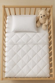 Resim özgürce Yumuşak ve Rahat Bebek Yorganı 95x145 cm + Bebek Yastığı Seti 