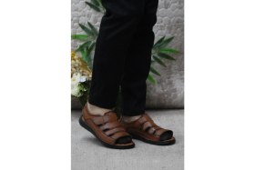Resim Mehmet Mete 106 Taba Kale Comfort Deri Erkek Sandalet 