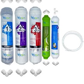 Resim Pemax Water Solutions Kapalı Kasa Su Arıtma Cihazlarına Uygun STD 5'li Mebransız Alkali -Tatlandırıcı Set 