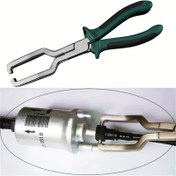 Resim Ergonomik Alaşımlı Çelik Yakıt Filtre Pensesi - Benzin Hatları için Hızlı Sökme & Tamir Aracı, Kaymaz Tutuş, Yeşil 