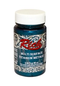 Resim Rich Multi Surface Titanium Metalik Boya 90 Cc 2570 Antik Turkuaz 