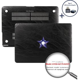 Resim McStorey Macbook Air M1 Kılıf 13 inç A1932 A2179 A2337 ile Uyumlu Leat 