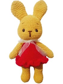 Resim Wanderlust Sevimli Oyun Arkadaşı Winnie Temalı Tavşancık Amigurumi Bebek 35cm 