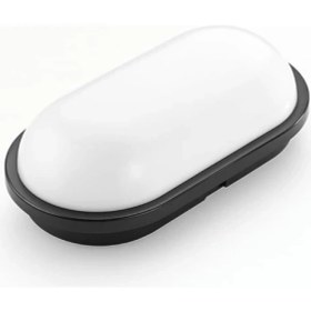 Resim Lidyahan Store 15W Siyah IP65 Oval LED Tavan ve Duvar Lambası | 1500 Lümen Beyaz Işık | Su ve Toz Geçirmez Banyo Bahçe Balkon Aydınlatma Armatürü 220V 