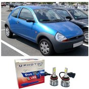 Resim Ford Ka Led Xenon Uzun + Kısa Far Ampulü H4 Duo Yeni Seri Beyaz 1997+ 