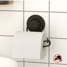 Resim Teknotel Delme Yok! Vakumlu Tuvalet Kağıtlık Mat Siyah Dm271 