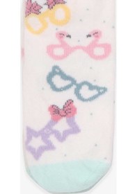 Resim Breeze Kız Çocuk Soket Çorap Yaz Figürlü Beyaz (1-2-7-8 Yaş) 