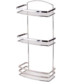 Resim Geseus Üç Katlı Paslanmaz Çelik Banyo Rafı Mat Inox 15Yıl Garanti Çok Renkli 