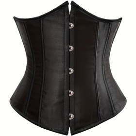 Resim Katı Straplez Korse Büstiyer, Bel Eğitmen Zayıflama Dantel Up Vücut Şekillendirici, Kadın İç Çamaşırı ve Shapewear 