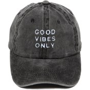 Resim Genel Markalar Good Vibes Only Desenli Yıkamalı Beyzbol Kep 