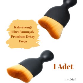 Resim Hassas Yumuşak Araç Detay, Makyaj, Toz Alma, Temizleme Çok Fonsiyonlu Fırça - Kahverengi 