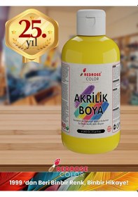 Resim Red Rose Sarı Akrilik Boya 250 G 