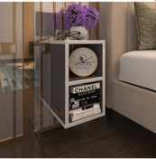 Resim Kenzlife komodin lothario gri komidin 42*20*19 duvara monte askı aparatlı (mng) 
